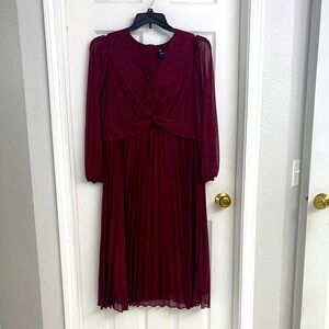 Elegant Burgundy Dress